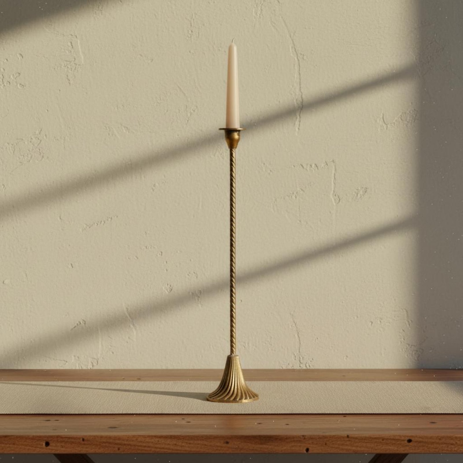 Paraffin Candle Wax - Portacandele in Oro Intrecciato con Base